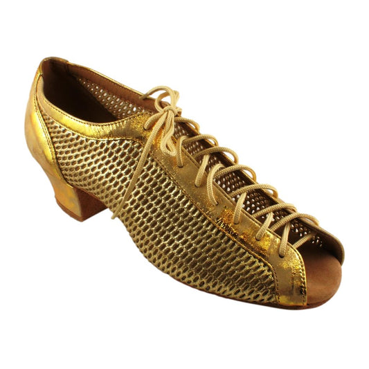 Galex Raspiro, Marble Gold Mesh & Leather, Practice Dance Shoes