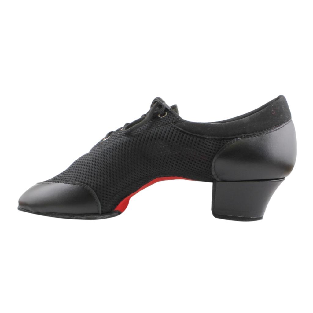 Galex 4000 Vento, Black Split Sole, Black Leather Mesh, Red Neoprene, Practice Dance Shoes