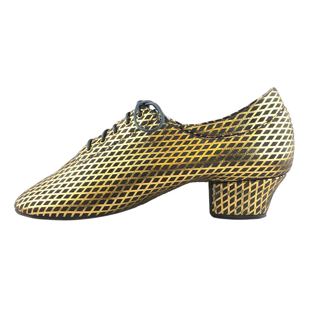 Practice Dance Shoes, 1205 Flexi, Leather Gold Rhombus